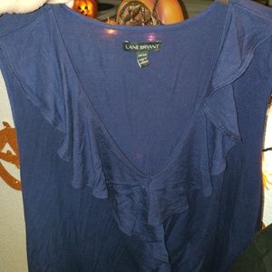 Lane Bryant ruffle front tank top